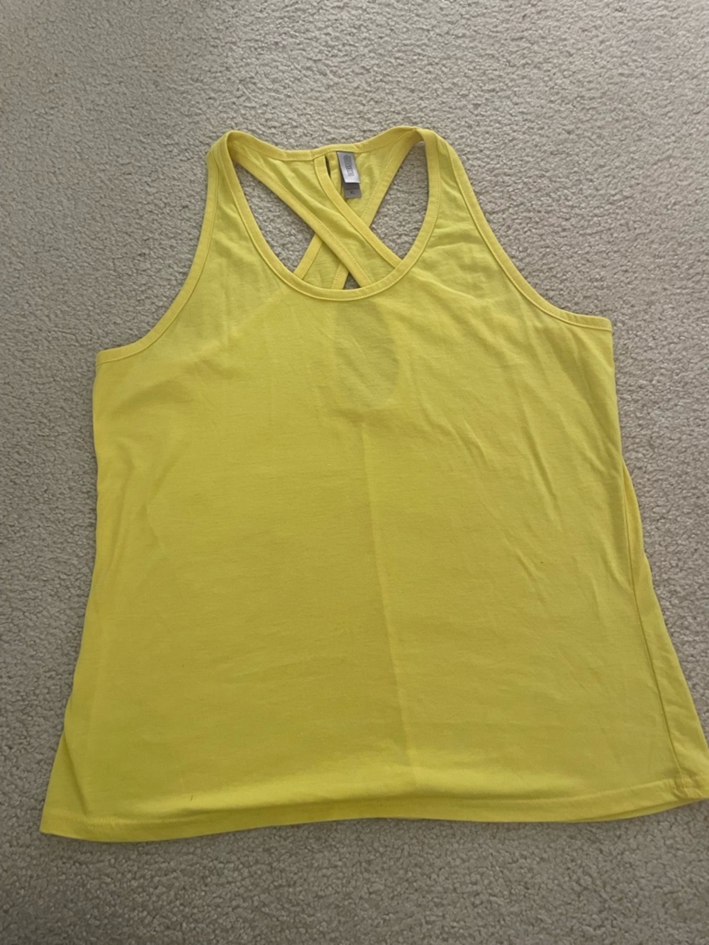 Crossback Bright Yellow Tank Top for Women